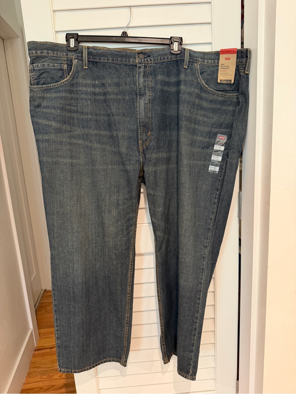New Levi’s 559 Men’s Jeans Sz 54 X 30 Straight Relaxed Big And Tall Blue Levis